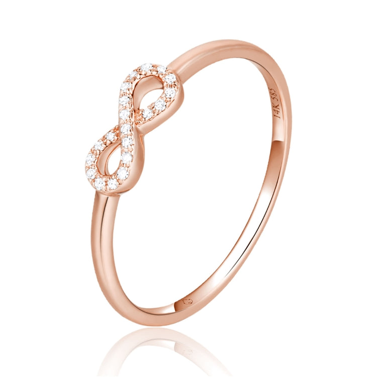 Luvente 14k Gold Diamond Infinity Ring