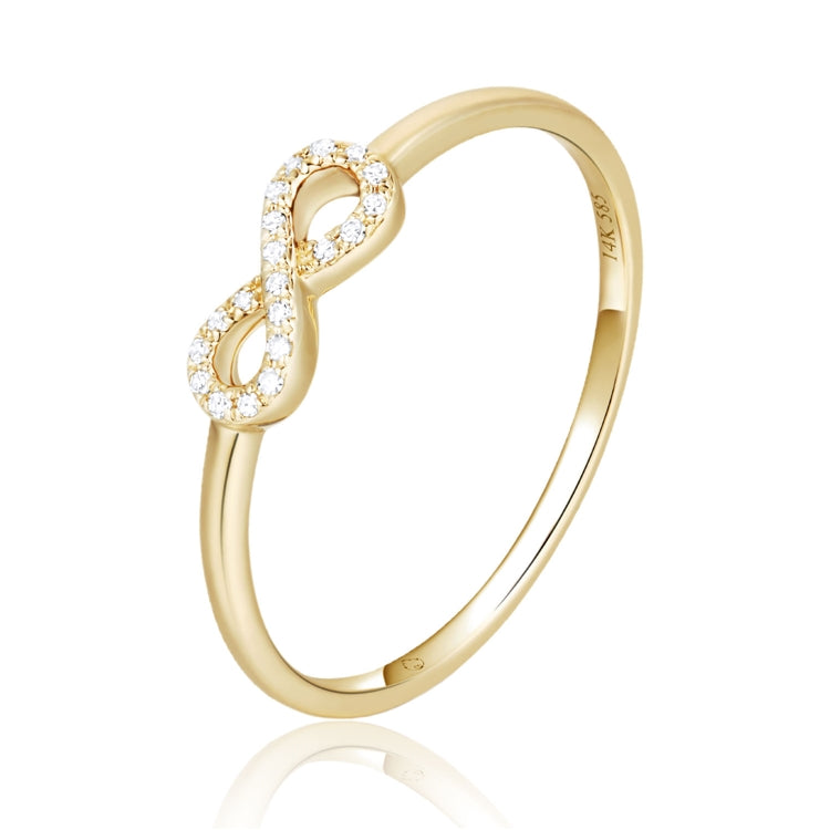 Luvente 14k Gold Diamond Infinity Ring