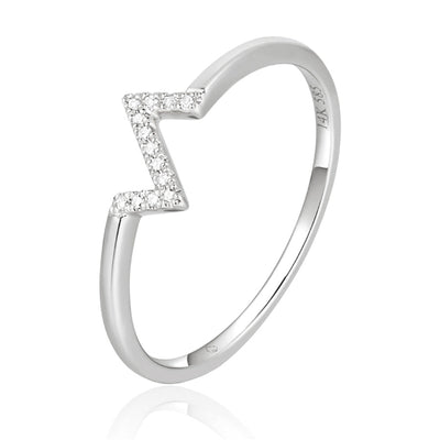 Luvente 14k Gold Diamond Heartbeat Ring