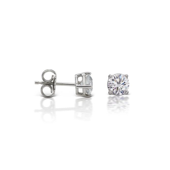 Kravit Jewelers Lab Created Round Diamond Stud Earrings-1.00ctw H/SI1