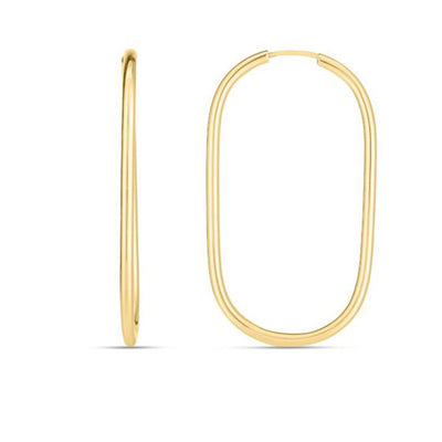 14k Yellow Gold Large Endless Hoop Earrings