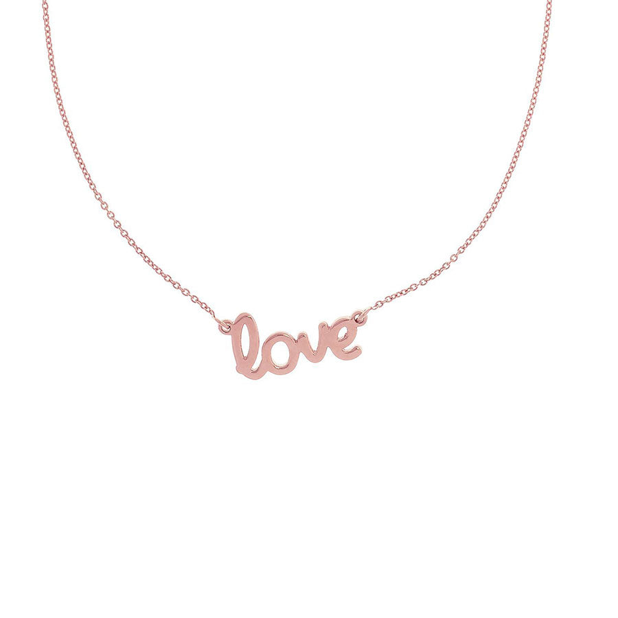 Kravit 14k Rose Gold Mini Love Necklace