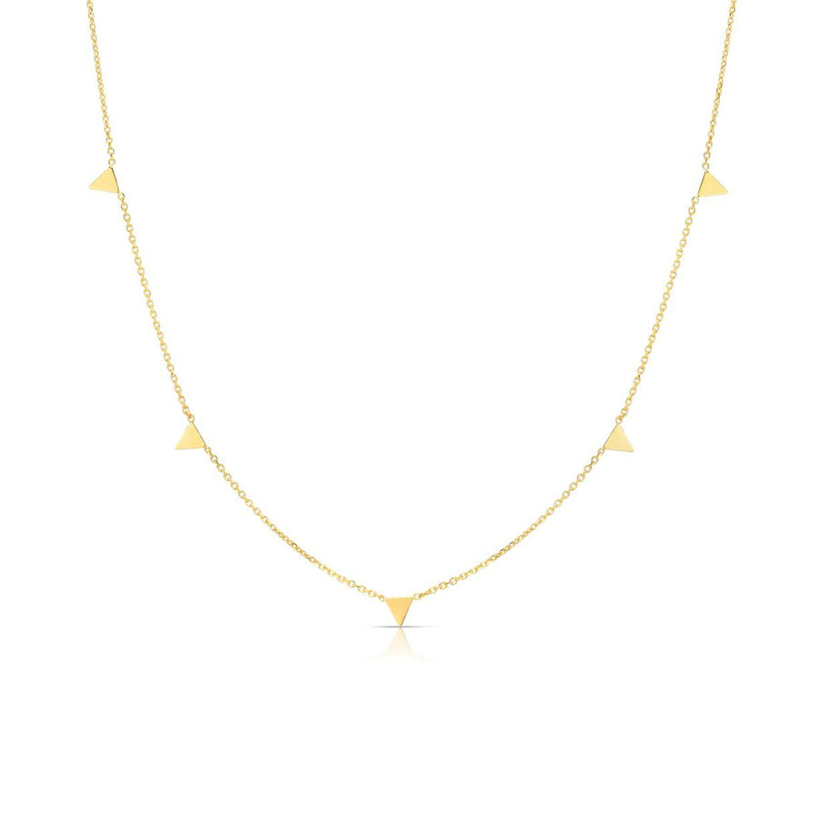 Kravit 14K Yellow Gold Triangle Necklace