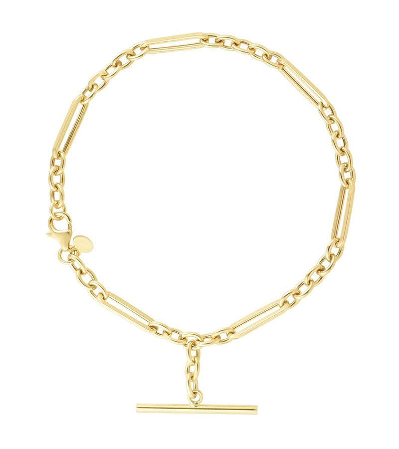Kravit 14k Gold Toggle Link Bracelet