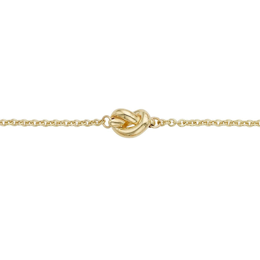 14k White Gold Puffed Love Knot Bracelet
